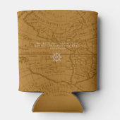 Rafraîchisseur Pour Canette Nautical Rope Monogram Map Brown (Dos)