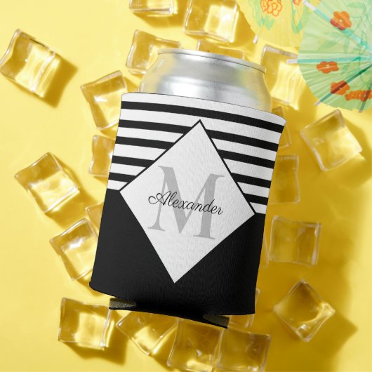 Rafraîchisseur Pour Canette Nautique moderne Marine Bleu Gris Gris Gris Gris R (Été in situ)