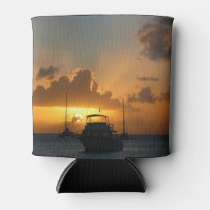 Rafraîchisseur Pour Canette Navires et Sunset Tropical Seascape