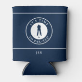 Rafraîchisseur Pour Canette Navy Blue Its Time to Par Tee Personalized Golfer (Devant)