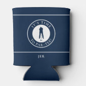 Rafraîchisseur Pour Canette Navy Blue Its Time to Par Tee Personalized Golfer (Dos)