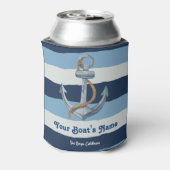 Rafraîchisseur Pour Canette Navy Blue Nautical Welcome À propos de Custom Boat (Can Dos)
