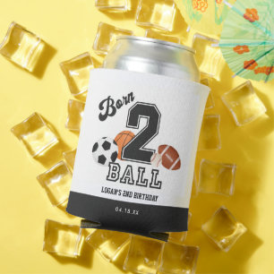 Rafraîchisseur Pour Canette Né 2 Ball Sport Thème Garçon Deuxième Anniversaire