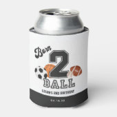 Rafraîchisseur Pour Canette Né 2 Ball Sport Thème Garçon Deuxième Anniversaire (Can devant)