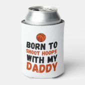 Rafraîchisseur Pour Canette Né pour tirer des cerceaux avec mon papa (Can devant)