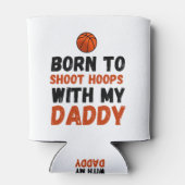 Rafraîchisseur Pour Canette Né pour tirer des cerceaux avec mon papa (Dos)