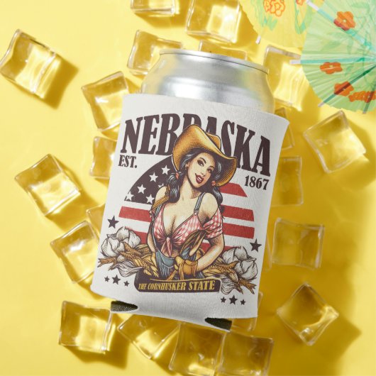 Rafraîchisseur Pour Canette Nebraska L'État Cornhusker (Été in situ)