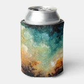 Rafraîchisseur Pour Canette Nebula jaune vif, ciel bleu aquarelle. (Can devant)