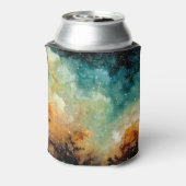 Rafraîchisseur Pour Canette Nebula jaune vif, ciel bleu aquarelle. (Can Dos)