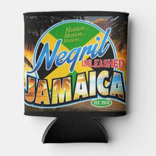 Rafraîchisseur Pour Canette Negril a lâché la Jamaïque le logo que noir peu