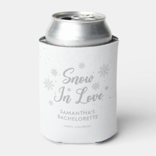 Rafraîchisseur Pour Canette Neige en amour Faveur de célibataire d'hiver blanc