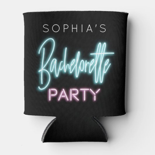Rafraîchisseur Pour Canette Neon Bachelorette peut refroidir (Devant)
