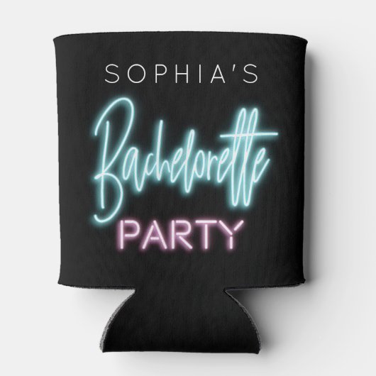 Rafraîchisseur Pour Canette Neon Bachelorette peut refroidir (Dos)