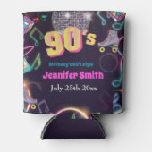 Rafraîchisseur Pour Canette Neon Disco Vibes des années 90 Stytle (Devant)