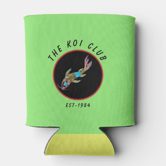 Rafraîchisseur Pour Canette Neon Koi Vert Personnalisé Isolé Pâte refroidissan (Dos)