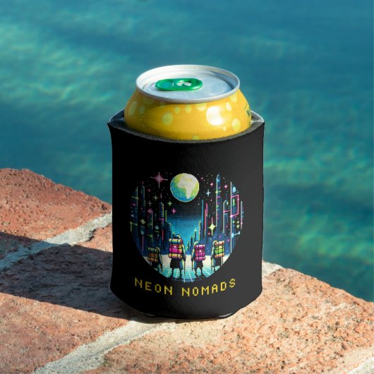 Rafraîchisseur Pour Canette Neon Nomads 8 bits - Cyberpunk City Adventure (Piscine in situ)