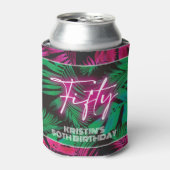 Rafraîchisseur Pour Canette Neon Pink Tropical 50e anniversaire (Can devant)