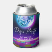 Rafraîchisseur Pour Canette Neon Retro Disco Party Dance Nuit Anniversaire (Can devant)