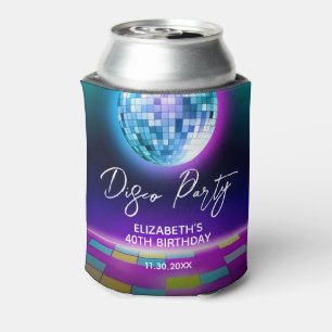 Rafraîchisseur Pour Canette Neon Retro Disco Party Dance Nuit Anniversaire