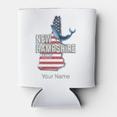 Rafraîchisseur Pour Canette New Hampshire États-Unis Retro State Map (Devant)