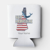 Rafraîchisseur Pour Canette New Hampshire États-Unis Retro State Map (Dos)