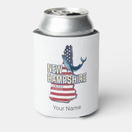 Rafraîchisseur Pour Canette New Hampshire États-Unis Retro State Map (Can Dos)