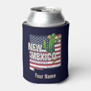 Rafraîchisseur Pour Canette New Mexico State États-Unis Carte Vintage USA
