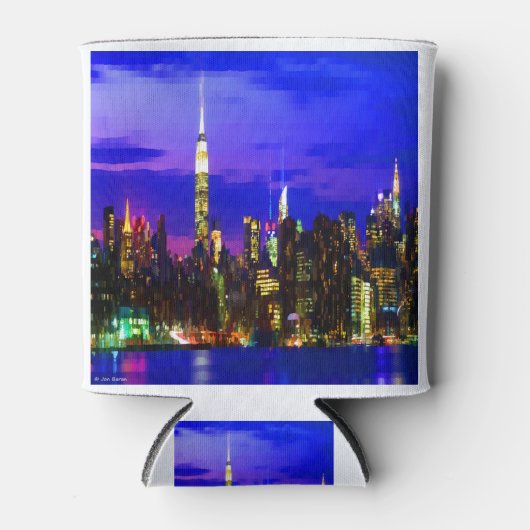 Rafraîchisseur Pour Canette New York City Skyline la nuit (Devant)