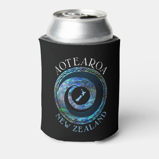 RAFRAÎCHISSEUR POUR CANETTE NEW ZEALAND MAP KORU PAUA CAN COOLER (Can Dos)