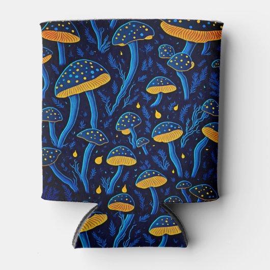 Rafraîchisseur Pour Canette Nocturne enchantée : Champignon bioluminescent (Devant)