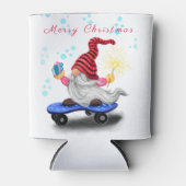Rafraîchisseur Pour Canette Noël Can Cooler Skater Gnome avec cadeaux (Devant)