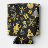 Rafraîchisseur Pour Canette Noël Gold Père Noël Snowman Stocker Motif (Devant)