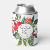 Rafraîchisseur Pour Canette Noël Holly Wreath Floral Green (Can devant)