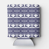 Rafraîchisseur Pour Canette Noël, le bleu et le blanc scandinave (Dos)