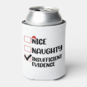 Rafraîchisseur Pour Canette Noël Nice Naughty Preuve insuffisante (Can devant)