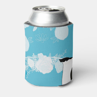 Rafraîchisseur Pour Canette noël, noël, pingouin, fleurs, bleu,