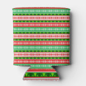 RAFRAÎCHISSEUR  POUR CANETTE NOËL ORNAMENTS DESIGN ROUGE BLANC VERT (Dos)