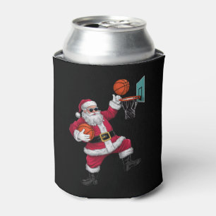 Rafraîchisseur Pour Canette Noël Père Noël Dunking Un Basket-ball Noël