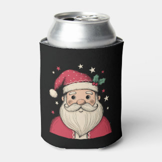 Rafraîchisseur Pour Canette Noël Père Noël Houx Baie Noël Vintage Vacances