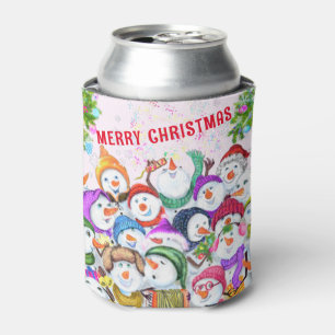 Rafraîchisseur Pour Canette Noël peut refroidir avec Happy Snowmans Party