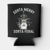 Rafraîchisseur Pour Canette Noël Raccoon Sorta Merry Sorta Feral Xmas (Devant)