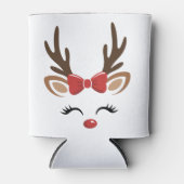 Rafraîchisseur Pour Canette Noël Reindeer mignonne Vacances hiver (Devant)