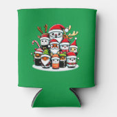 Rafraîchisseur Pour Canette Noël Sushi Festive Fête Conception des aliments de (Devant)