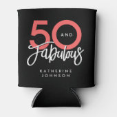 Rafraîchisseur Pour Canette Noir 50 et fabuleux moderne 50e anniversaire (Devant)