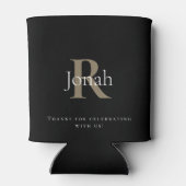 Rafraîchisseur Pour Canette Noir 50e fête d'anniversaire Favor (Dos)