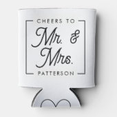 Rafraîchisseur Pour Canette Noir & Blanc moderne encourage les faveurs de mari (Devant)