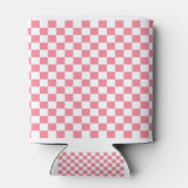 Rafraîchisseur Pour Canette Noir et blanc rose À damiers (Dos)