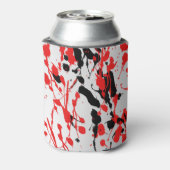 Rafraîchisseur Pour Canette Noir et rouge Abstrait éclaboussure et goutte (Can Dos)
