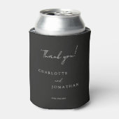 Rafraîchisseur Pour Canette Noir minimaliste moderne mariage élégant (Can devant)