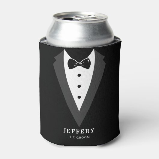 Rafraîchisseur Pour Canette Noir Script Moderne Cuomsmen Personnalisé Can Coo (Can devant)